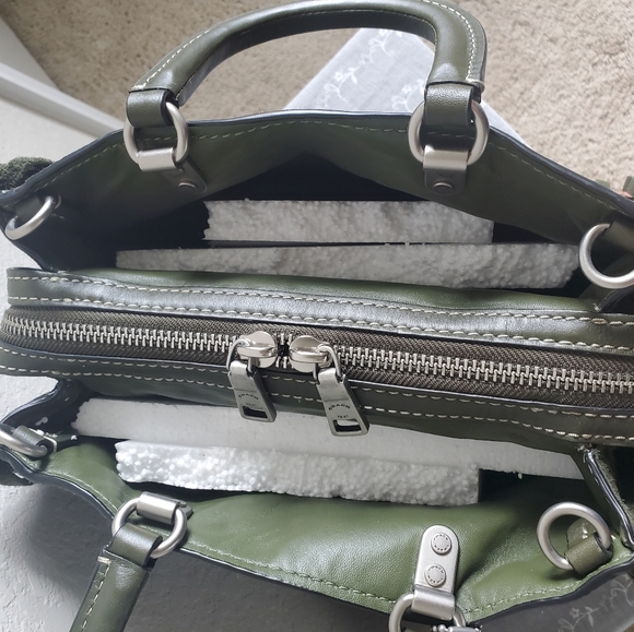 Coach Rogue 30 Suede With Fringe In Fern - Picture 10 of 14